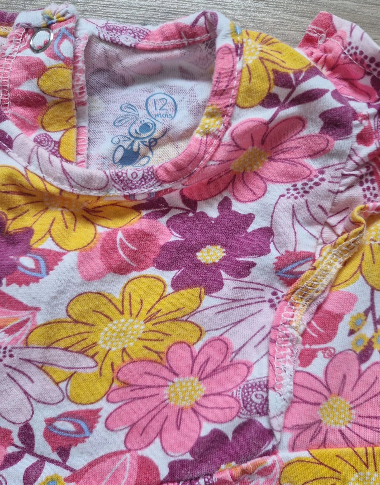 🌼 Conjunto vestido + leggings – U Tout Petits – bebé niña – 12 meses – buen estado – photo 3